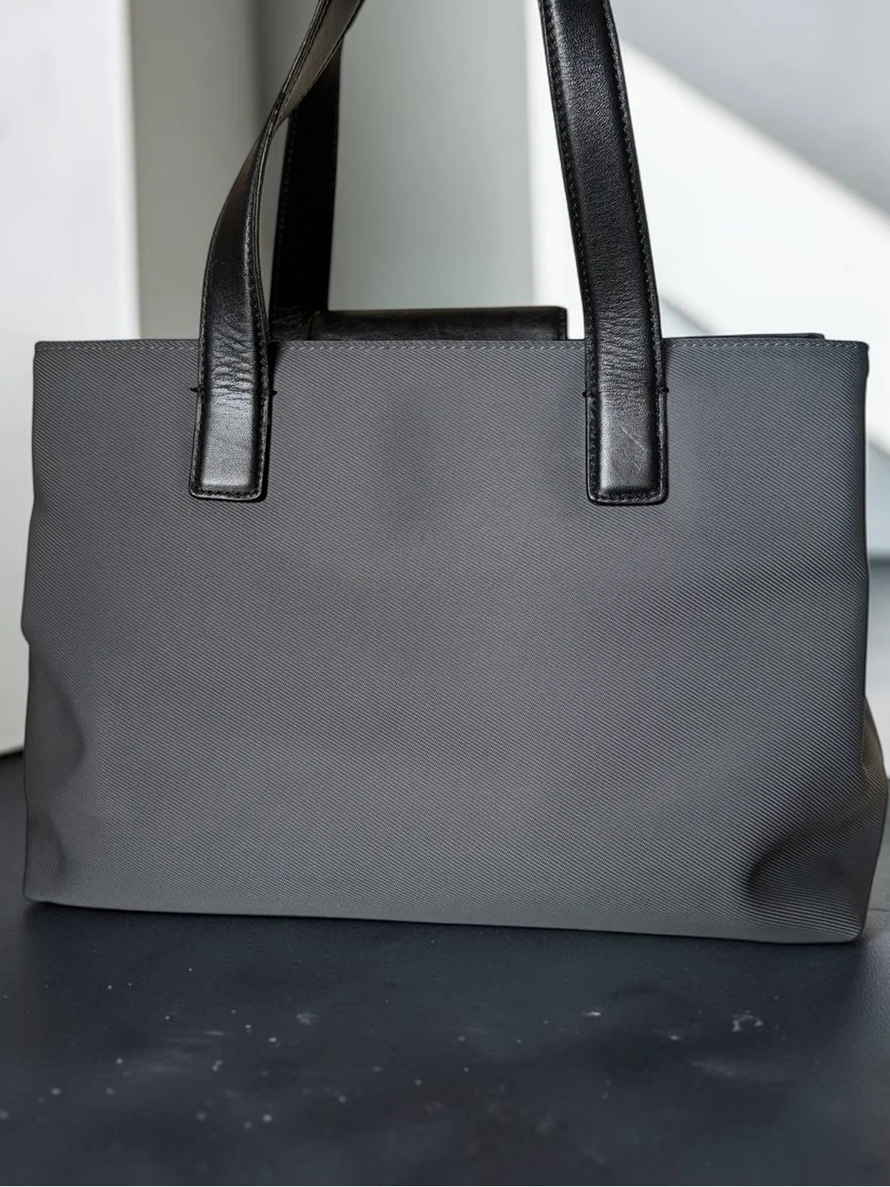 Coach Mercer grey/black tote bag, style #7400